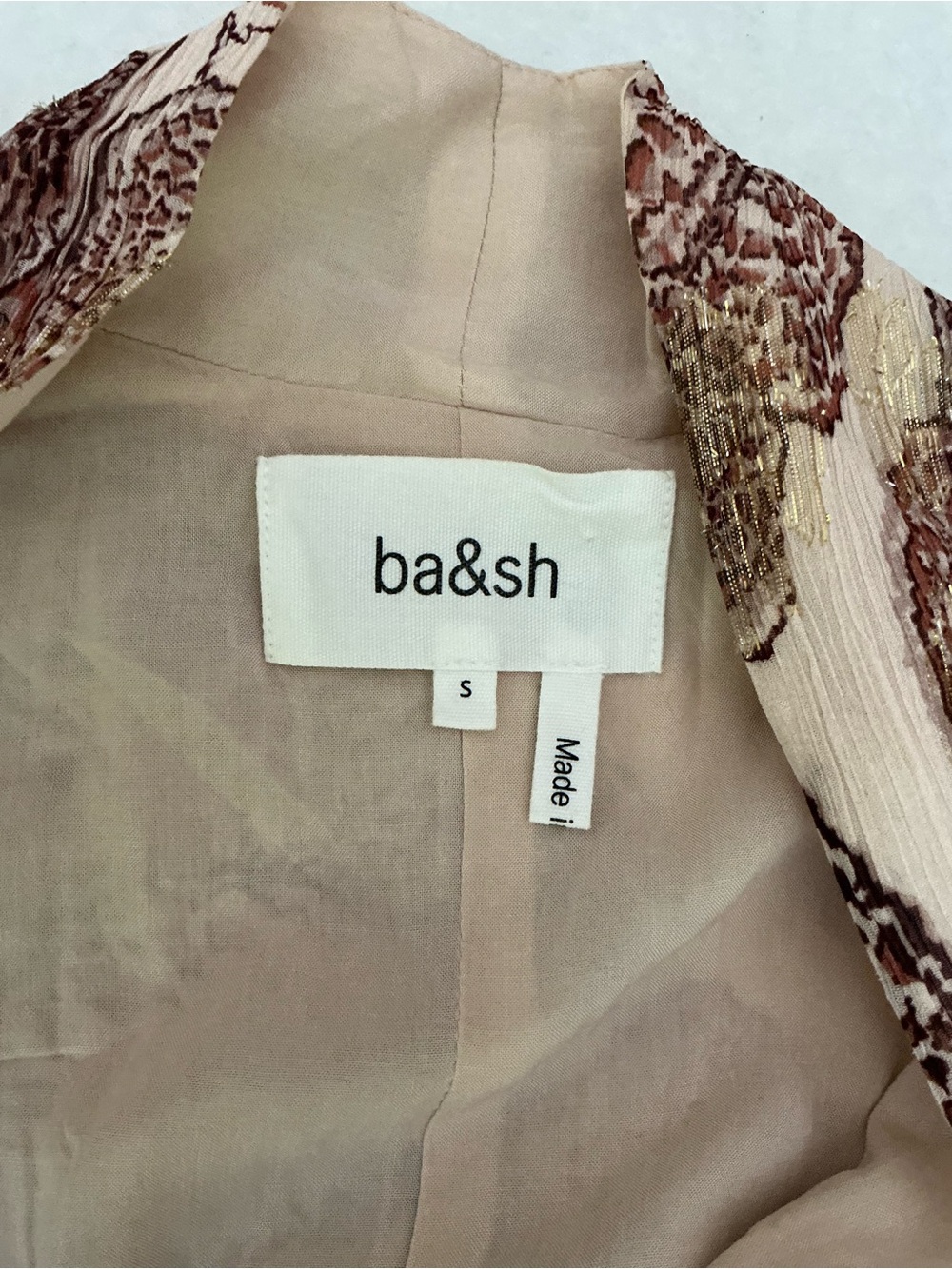 ba&sh Cream Maxi Dress with Brown Floral Print - Picture 15 of 16